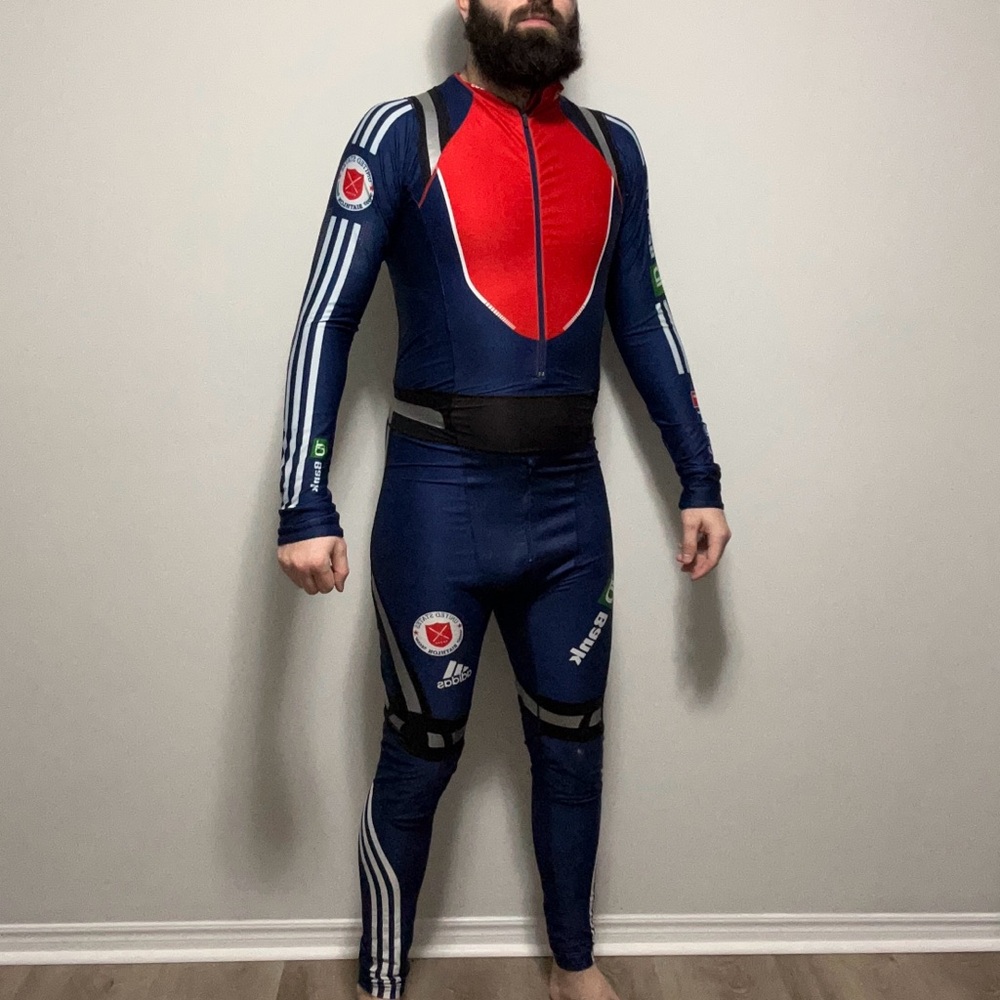 Rare USA Biathlon Olympics Adidas Powerweb Speedsuit Skinsuit